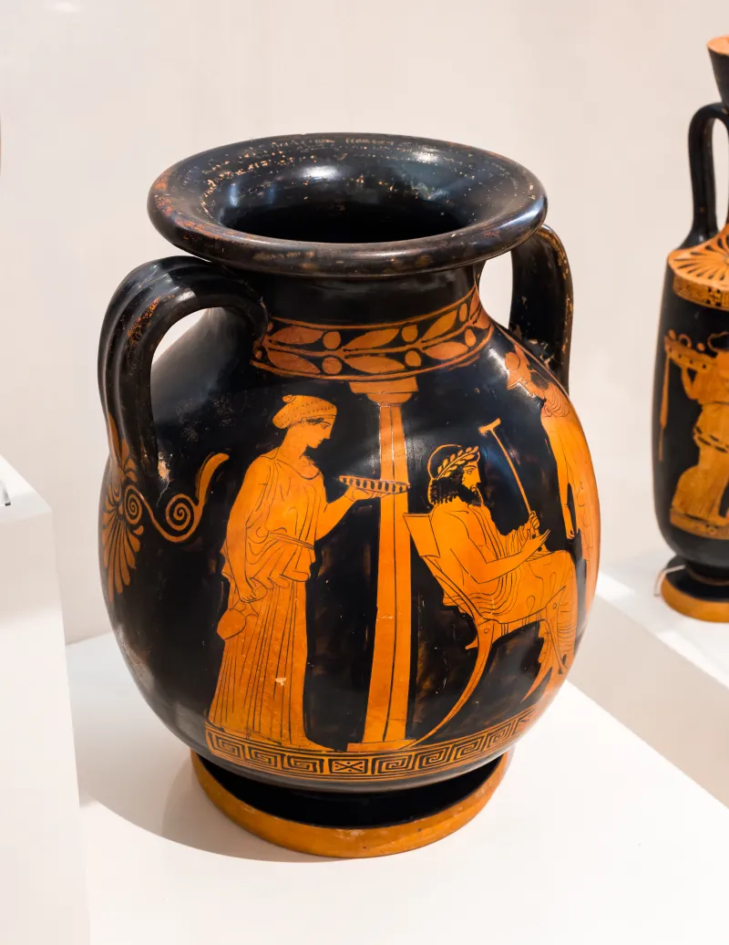 Painter Of The Louvre Centauromachy - Arv 1093 85 - Warrior Leaving Home - Draped Youths - Athens Nam 1719 - 