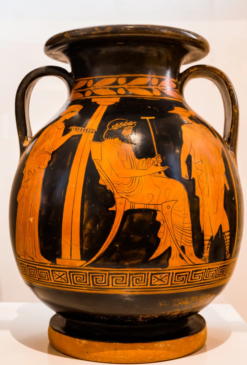 Painter Of The Louvre Centauromachy - Arv 1093 85 - Warrior Leaving Home - Draped Youths - Athens Nam 1719 - 