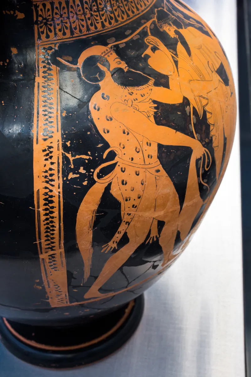 Painter Of The Munich Amphora Arv 245 1 Symposion - Dionysos With Satyr And Maenad 
