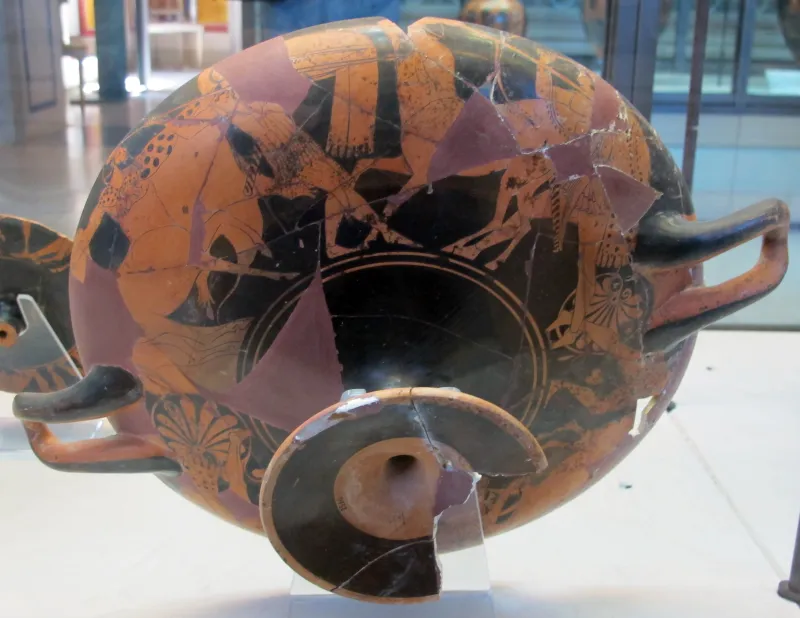 Pittore Della Gigantomachia Di Parigi, Kylix Con Scontro Tra Giganti, 475-460 Da Del Del Tufo, Orvieto 