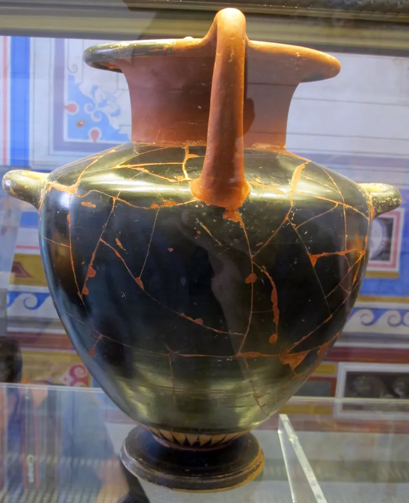 Pittore Della Piangente Del Vaticano, Hydria Con Preparazione Della Quadriga, 550-540 Da Tufo 