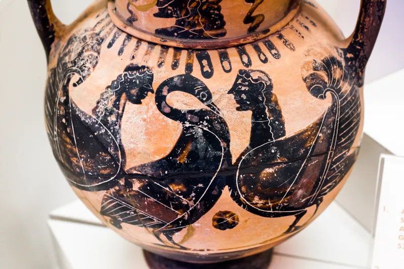 Painter Of Vatican 309 - Abv 121 16 - Head Of Man - Lion And Bull - Swan Between Sirens - Roma Mnevg 50493 - 