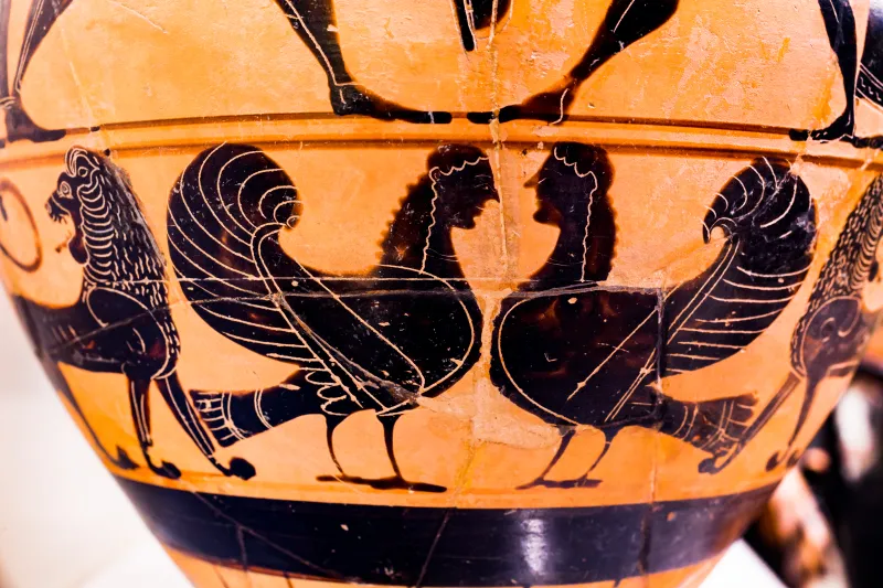 Painter Of Vatican 309 - Abv 121 6 - Apollon And Tityos - Fight - Animal Friezes - Roma Mnevg 106341 - 