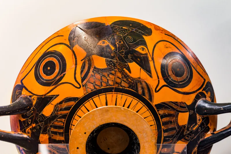 Painter Of Vulci T 50 - Abv Extra - Herakles And Theseus Between Hoplites - Roma Mnevg 63613 - 