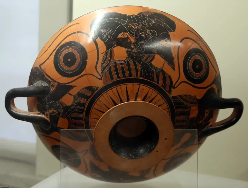 Pittore Di Vulci 50, Kylix A Occhioni Con Eracle E Teseo, Dalla Tomba L Della Osteria, 530-510 Ac 
