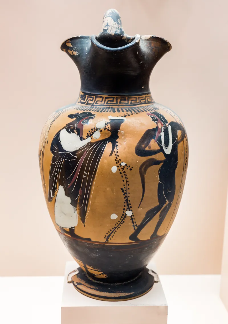 Painter Of Würzburg 351 - Abv 437 4 - Dionysos And Satyr - Rhodos Am 