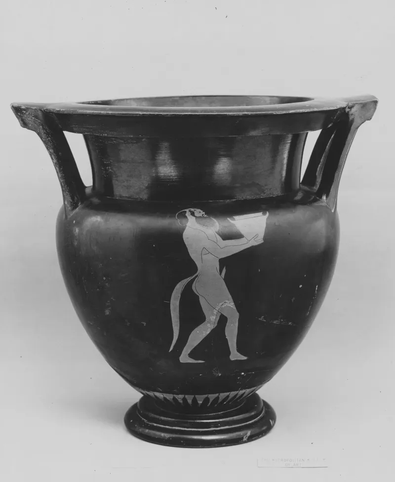 Terracotta Column-Krater (Bowl For Mixing Wine And Water) Met 