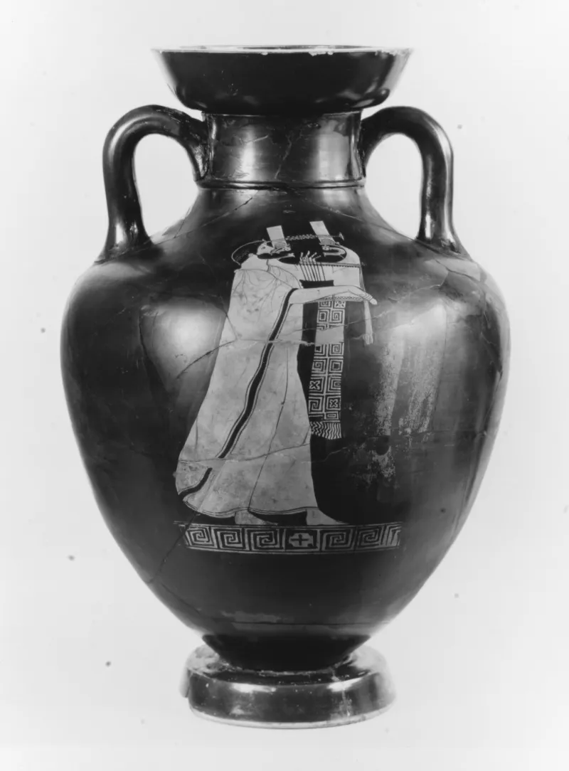 Terracotta Neck-Amphora Of Panathenaic Shape (Jar) Met 