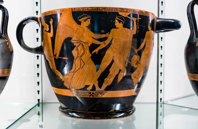 Pantoxena Painter - Arv 1050 1 - Eos Pursuing Tithonos - Old Man And Youths - Paris Bnf Cabmed 846 - 