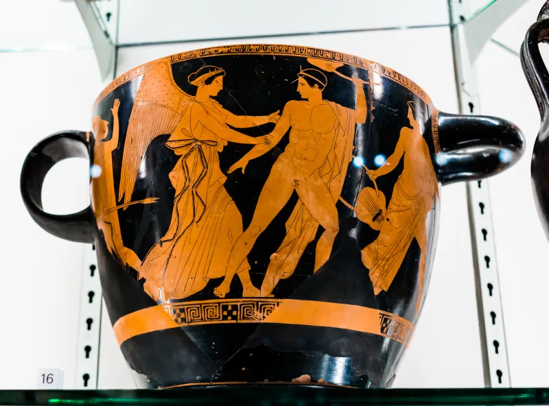 Pantoxena Painter - Arv 1050 1 - Eos Pursuing Tithonos - Old Man And Youths - Paris Bnf Cabmed 846 - 