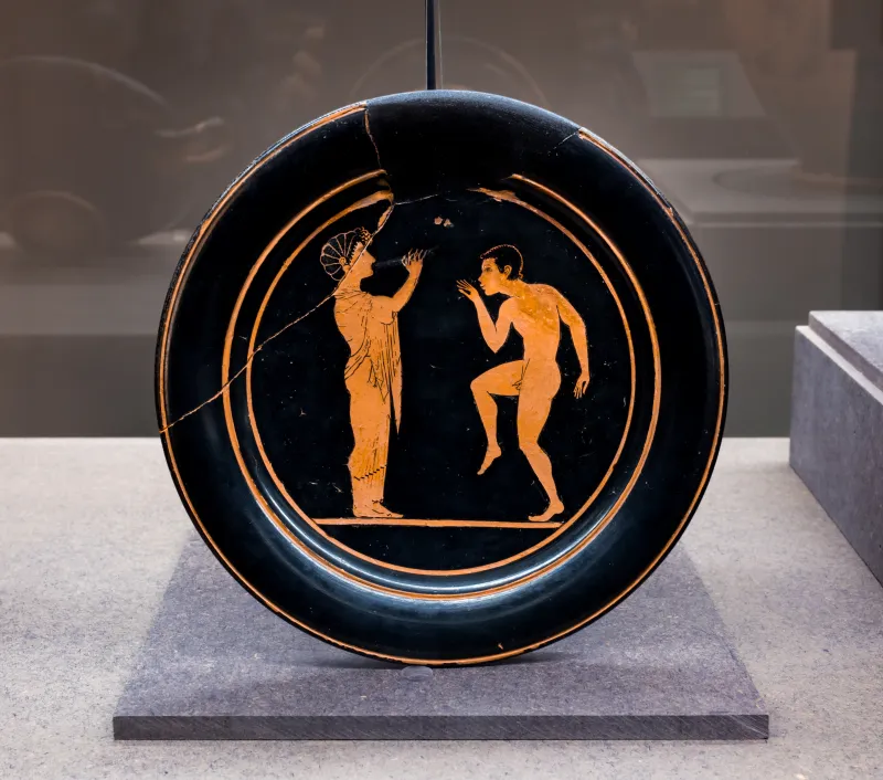 Paseas - Arv 163 Extra - Hetaira Playing Auloi And African Youth Dancing - Firenze Man 253128 - 