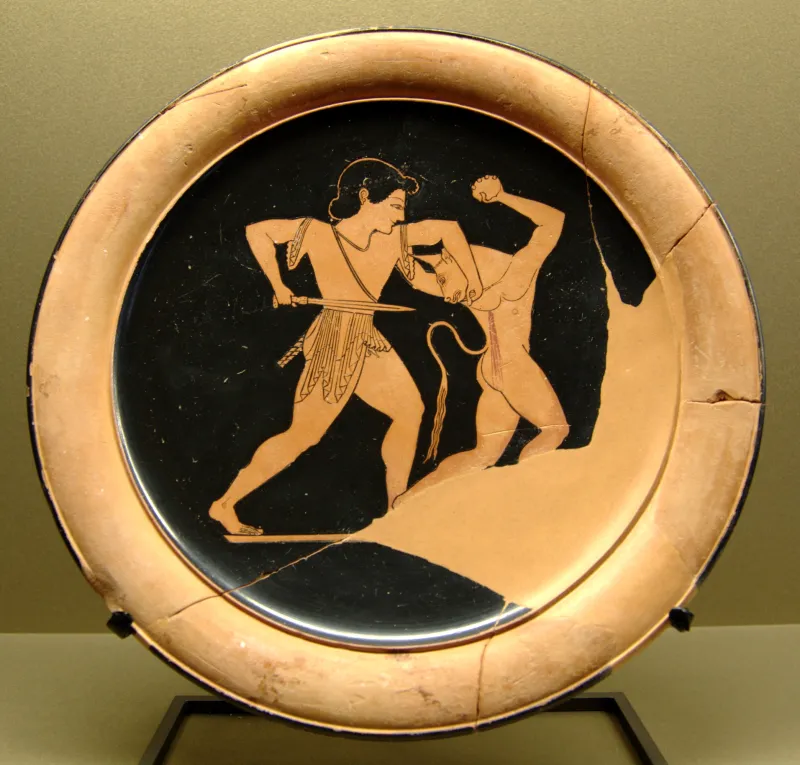 Theseus Minotauros Louvre 