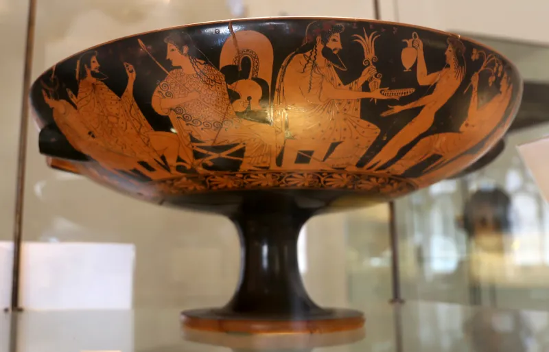 Pittore Di Pedieus, Kylix Attica Con Cavalieri, 500-480 Ac 