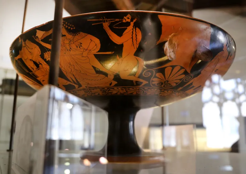 Pittore Di Pedieus, Kylix Attica Con Cavalieri, 500-480 Ac 
