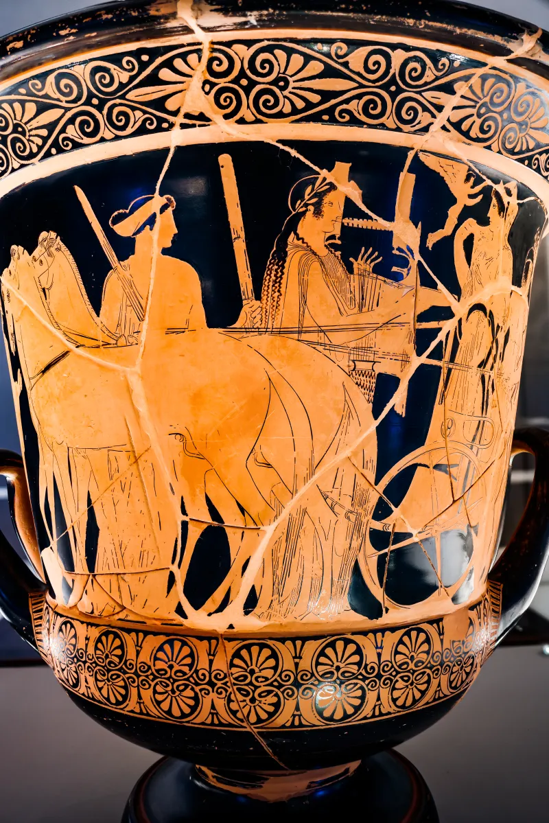 Peleus Painter - Arv 1038 1 - Wedding Of Peleus And Thetis - Warrior Leaving Home - Ferrara Man 2893 - 
