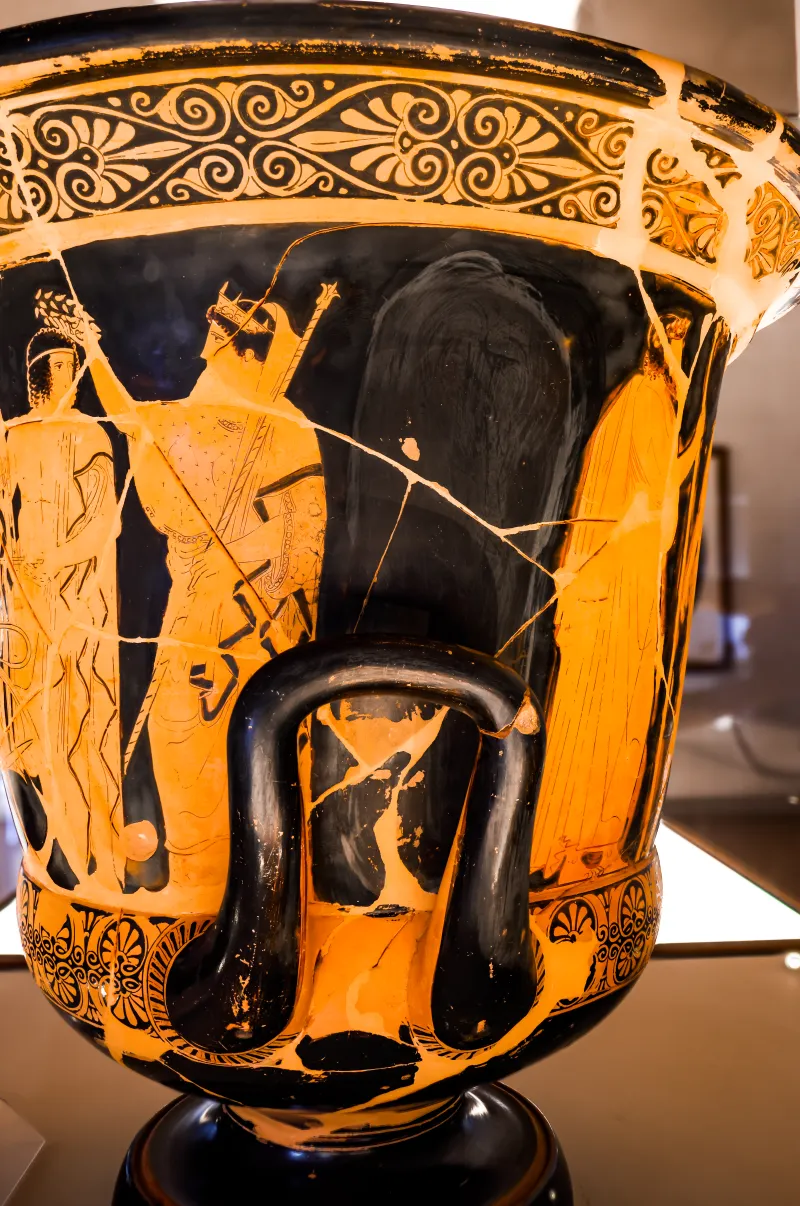 Peleus Painter - Arv 1038 1 - Wedding Of Peleus And Thetis - Warrior Leaving Home - Ferrara Man 2893 - 