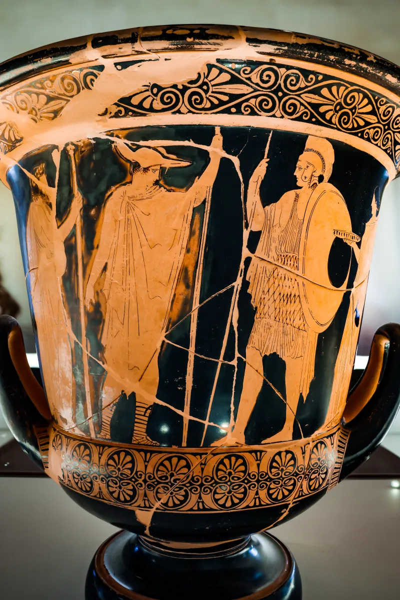 Peleus Painter - Arv 1038 1 - Wedding Of Peleus And Thetis - Warrior Leaving Home - Ferrara Man 2893 - 