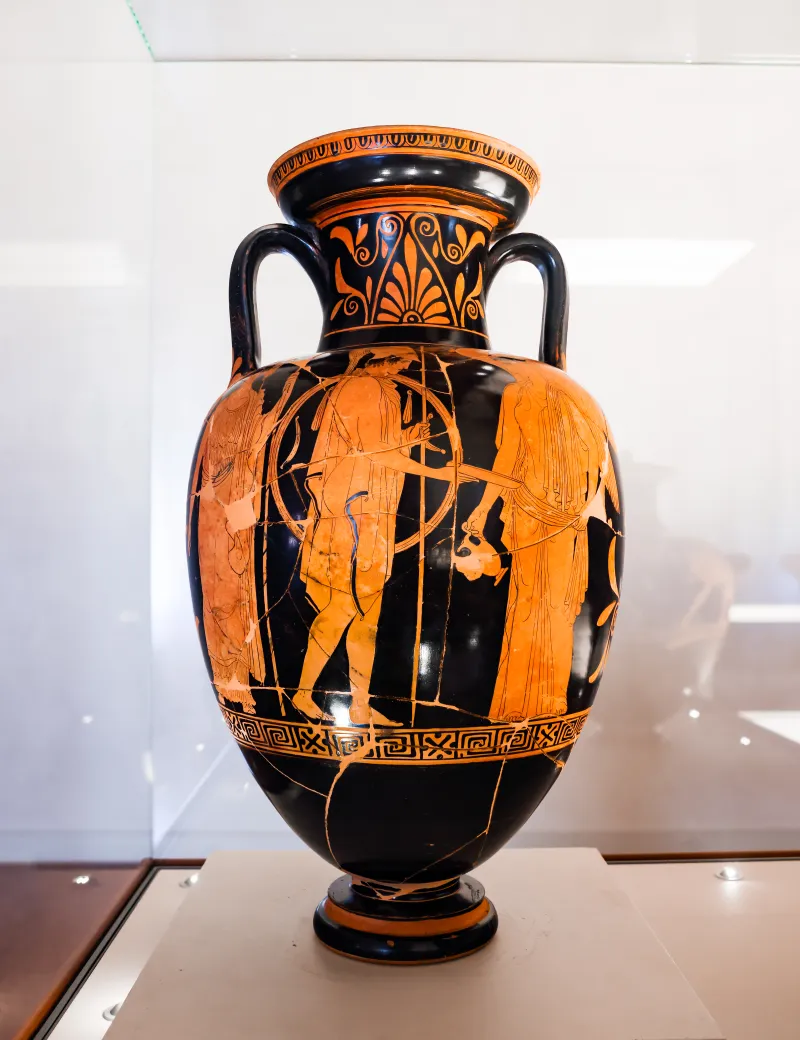 Peleus Painter - Arv 1039 11 - Warrior Departing - Draped Youths - Ferrara Man 2894 - 
