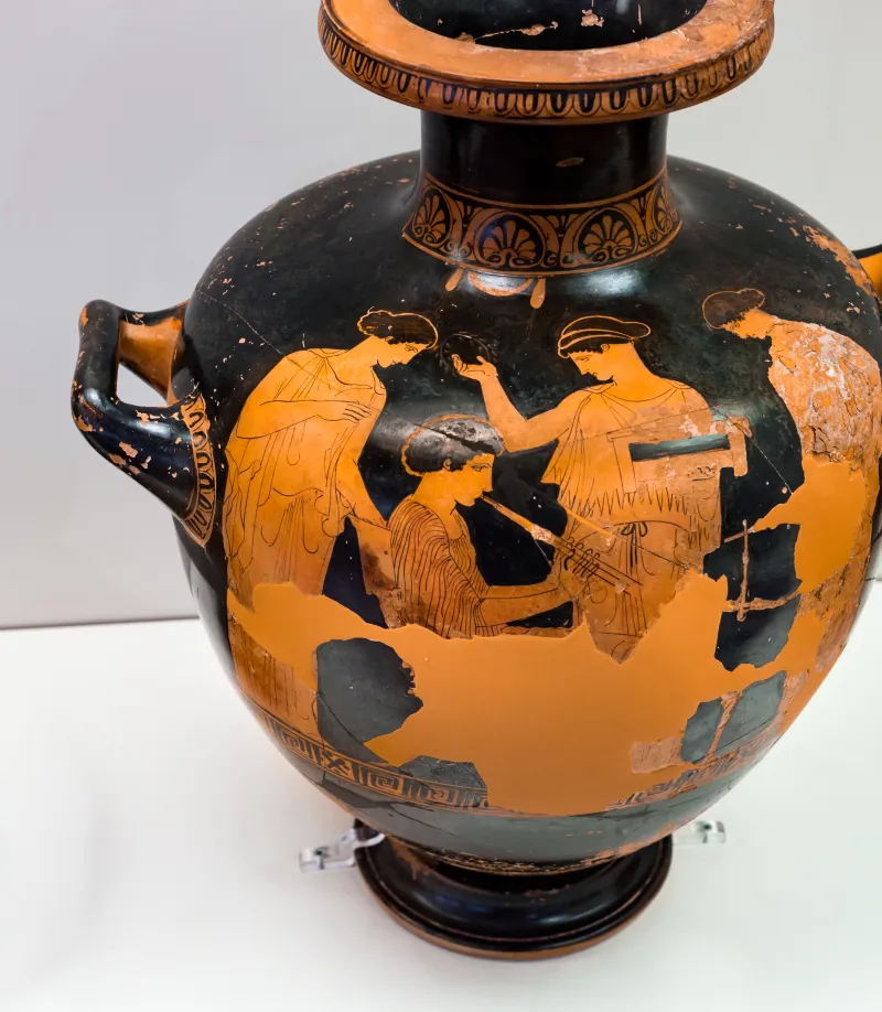 Peleus Painter - Arv 1040 21 - Women With Musical Instruments - Athens Nam 12883 - 