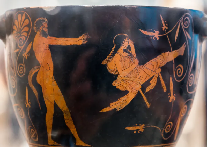 Penelope Painter Arv 1301 7 Satyr Swinging A Woman - Satyr Escorting The Basilinna 