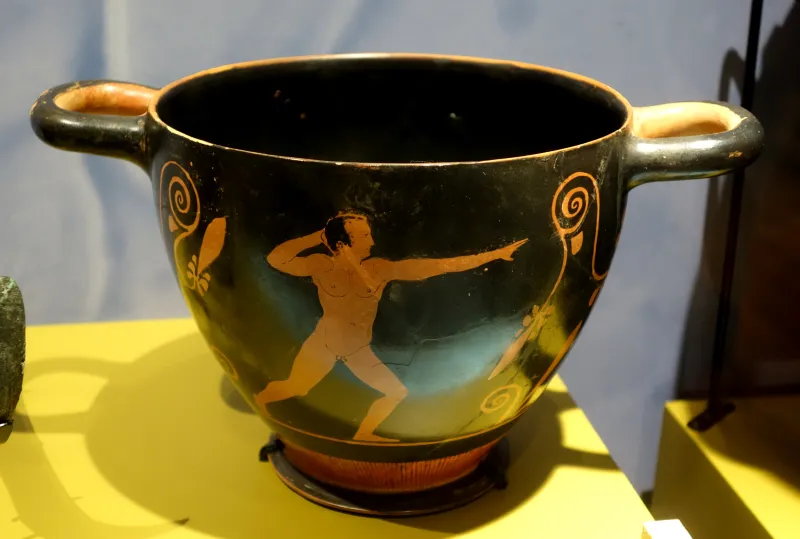Skyphos With Athlete Stretching His Limbs, Athens, Attributed To The Penelope Painter, 440 Bc - Teece Museum Of Classical Antiquities - Christchurch, Nz - 