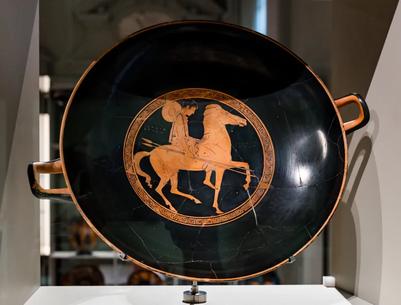 Penthesilea Painter - Arv 881 32 - Horseman - Young Warriors Arming - Paris Bnf Cabmed 814 - 