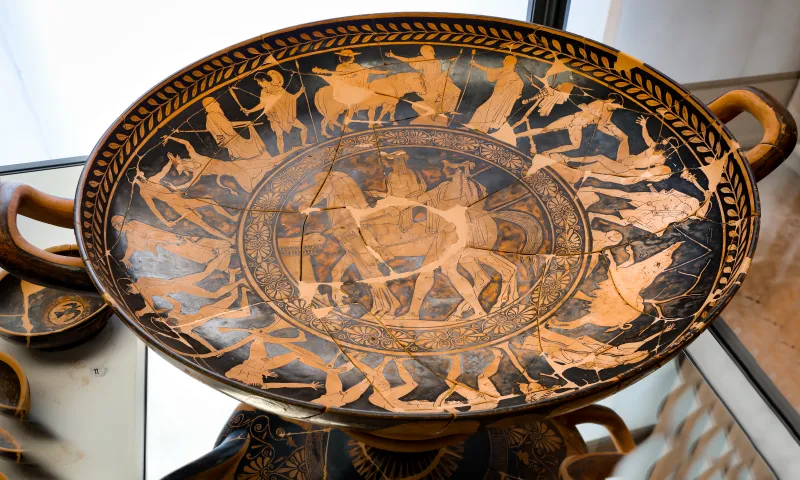 Penthesilea Painter - Arv 882 35 - Theseus And Peirithoos - Deeds Of Theseus - Memnon And Achilles Fighting - Ajax And Odysseus Quarrelling - Ferrara Man 44885 - 