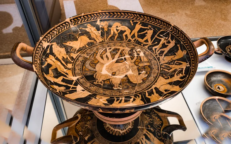 Penthesilea Painter - Arv 882 35 - Theseus And Peirithoos - Deeds Of Theseus - Memnon And Achilles Fighting - Ajax And Odysseus Quarrelling - Ferrara Man 44885 - 