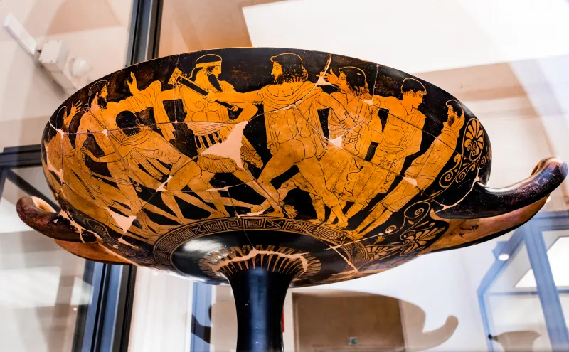 Penthesilea Painter - Arv 882 35 - Theseus And Peirithoos - Deeds Of Theseus - Memnon And Achilles Fighting - Ajax And Odysseus Quarrelling - Ferrara Man 44885 - 
