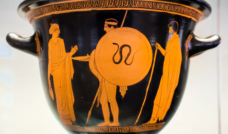 Persephone Painter Arv 1012 1Extra Young Warrior Leaving Home - Man Between Two Youths 