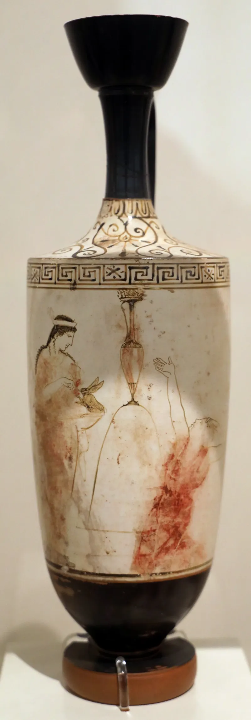 Periodo Classico, Lekythos A Sfondo Bianco Con Compianto Presso Una Tomba, Da Anavyssos, Phiale Painter, 440-430 19355, 