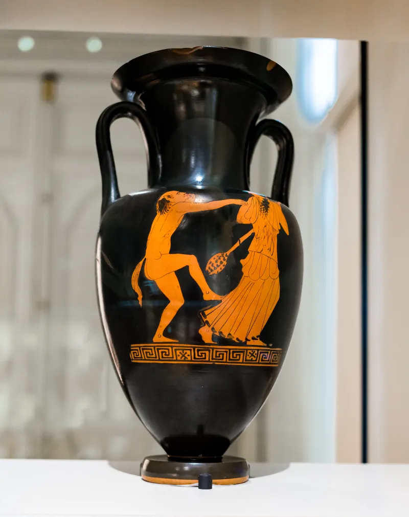 Phiale Painter - Arv 1015 20 - Satyr And Maenad - Satyr - Paris Bnf Cabmed 