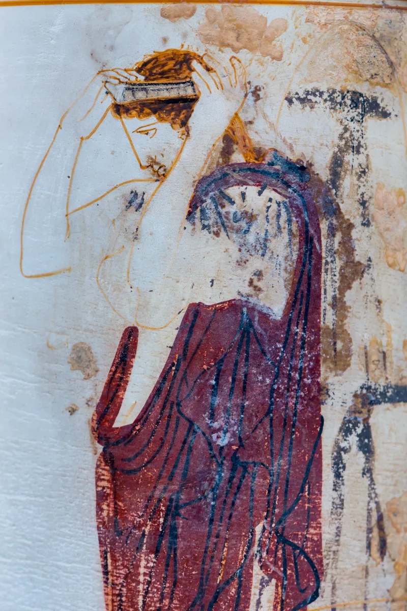 Phiale Painter Arv 1022 138 Hermes Psychopompos And Woman At Tomb 