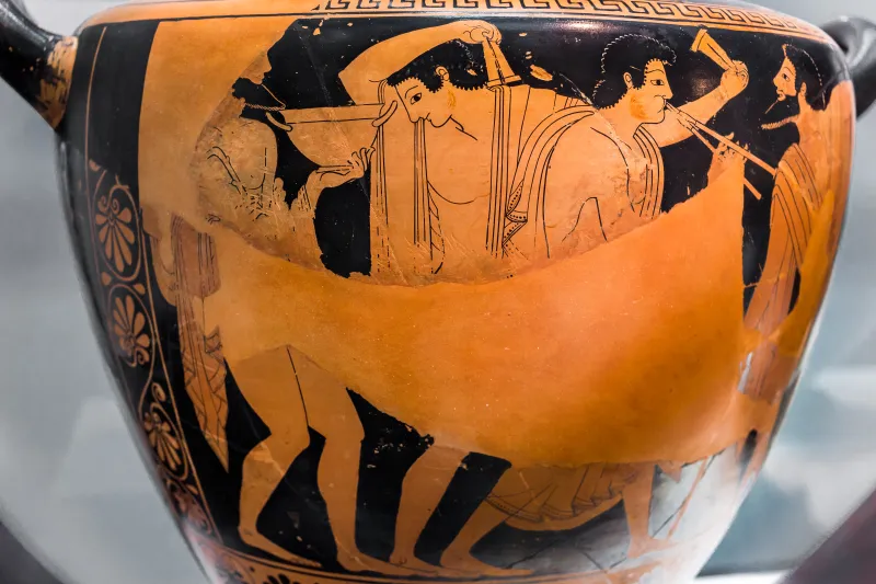 Phintias Arv 24 8 Two Satyrs Molesting A Deer - Komos 