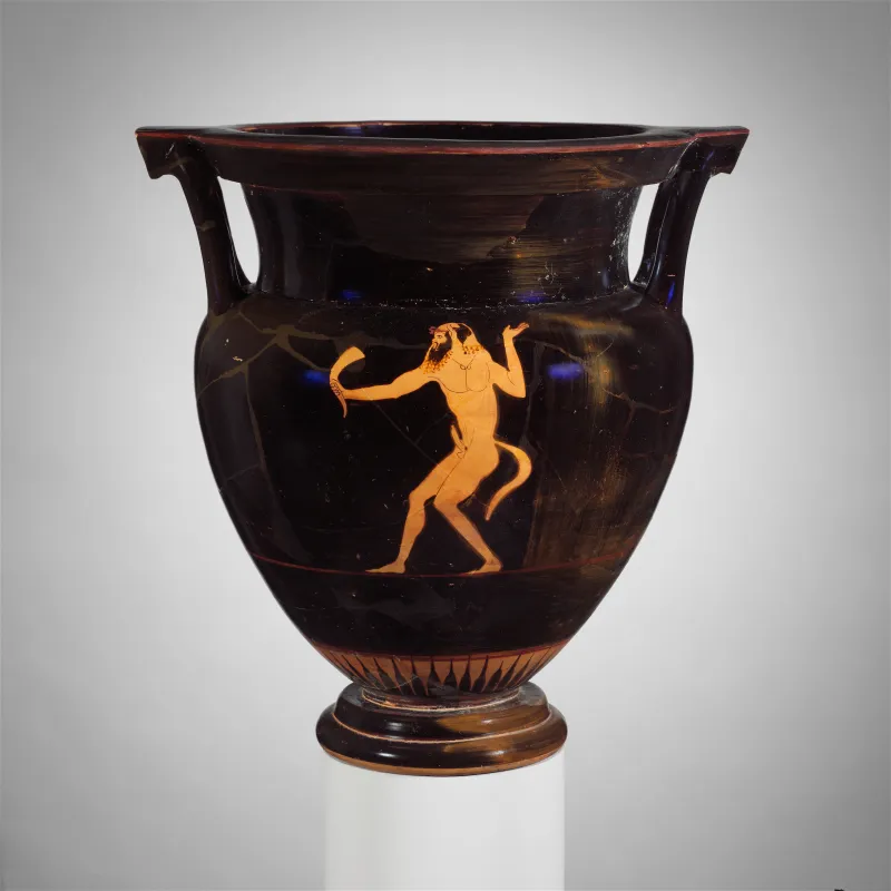 Terracotta Column-Krater (Bowl For Mixing Wine And Water) Met 