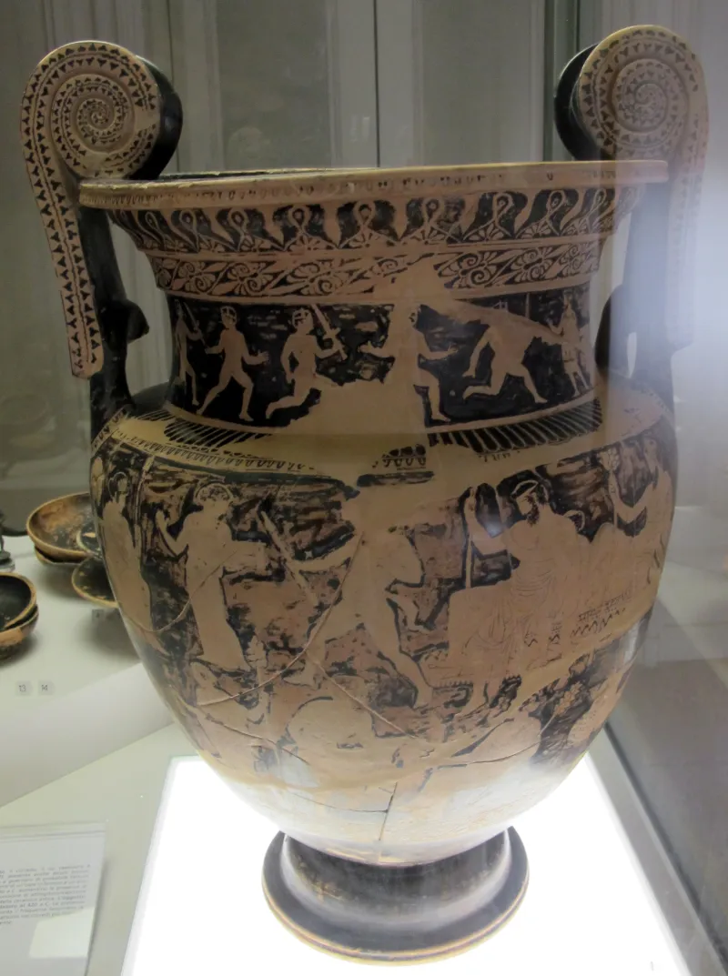 Polion, Cratere A Volute Con Scene Mitologiche, 420 Ca, Da Tomba 127 Valle Trebba 