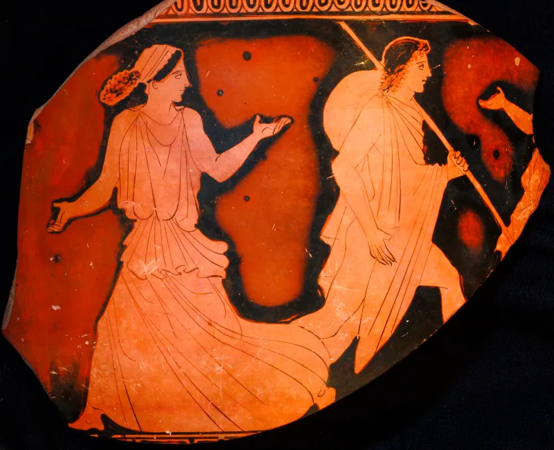 Polygnotos Arv 1029 24 Youth Pursuing Women - Three Draped Youths 