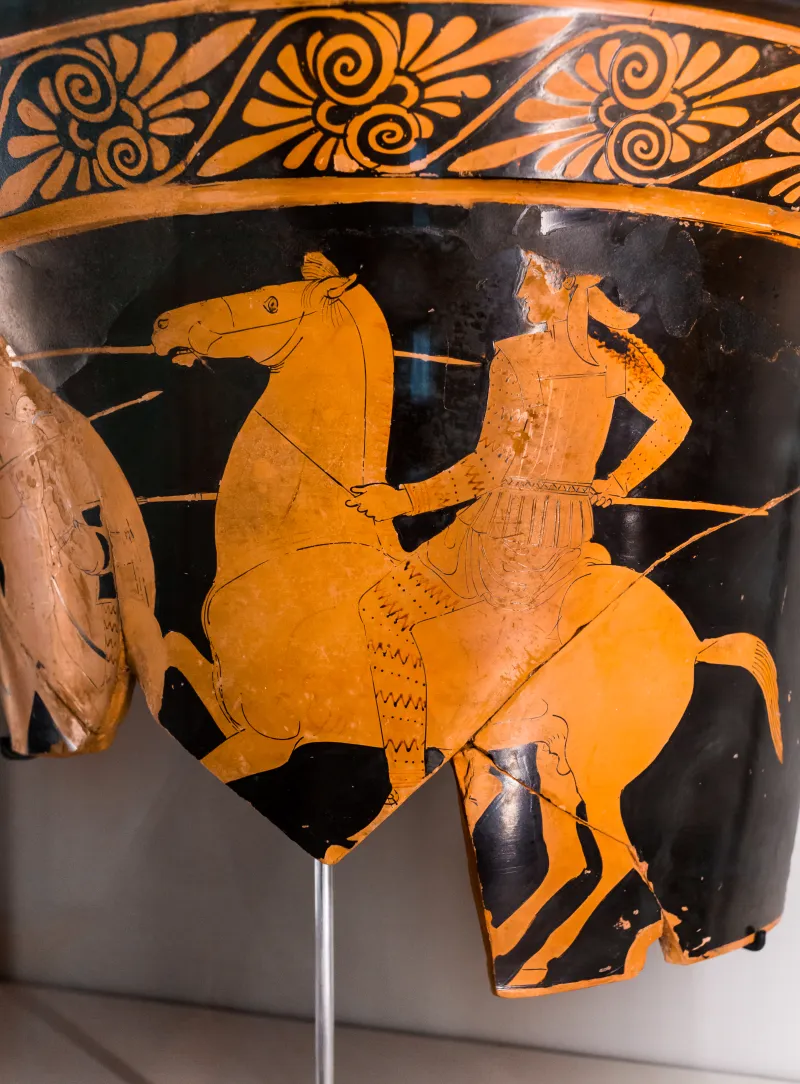 Polygnotos - Arv 1030 30 - Amazonomachy - Warrior Leaving Home - Paris Bnf Cabmed 421 - 