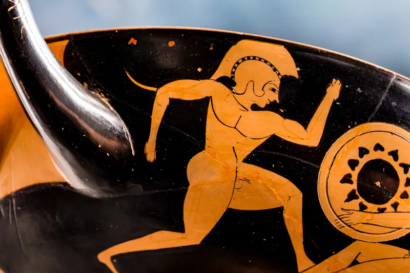 Poseidon Painter - Arv 136 3 - Satyr Carrying Pointed Amphora - Athletes - München As 2613 - 