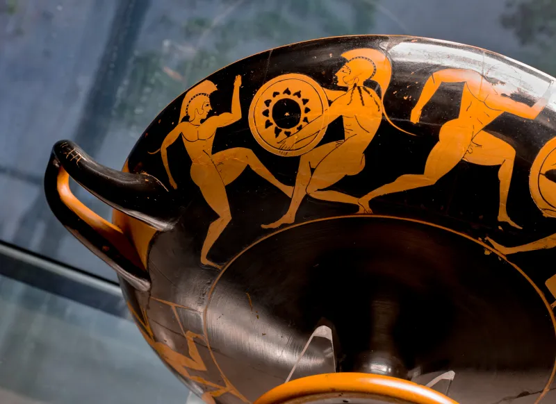 Poseidon Painter - Arv 136 3 - Satyr Carrying Pointed Amphora - Athletes - München As 2613 - 