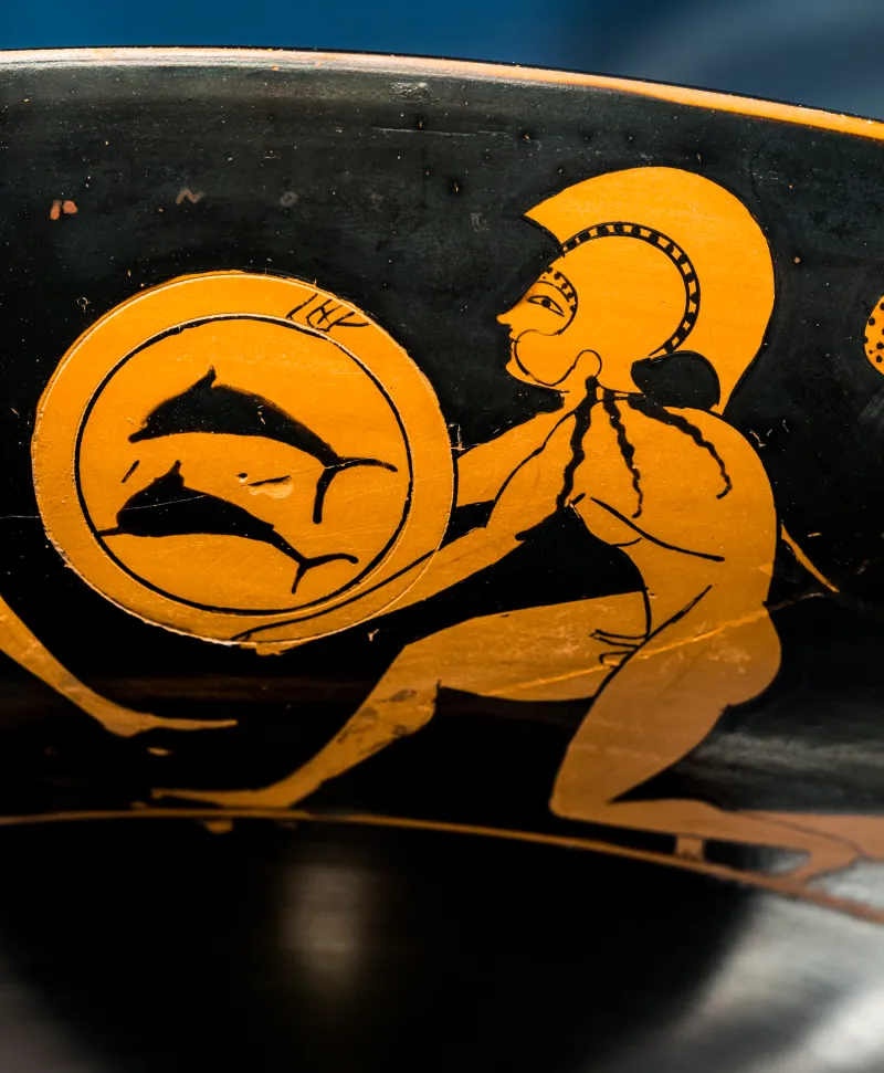 Poseidon Painter - Arv 136 3 - Satyr Carrying Pointed Amphora - Athletes - München As 2613 - 
