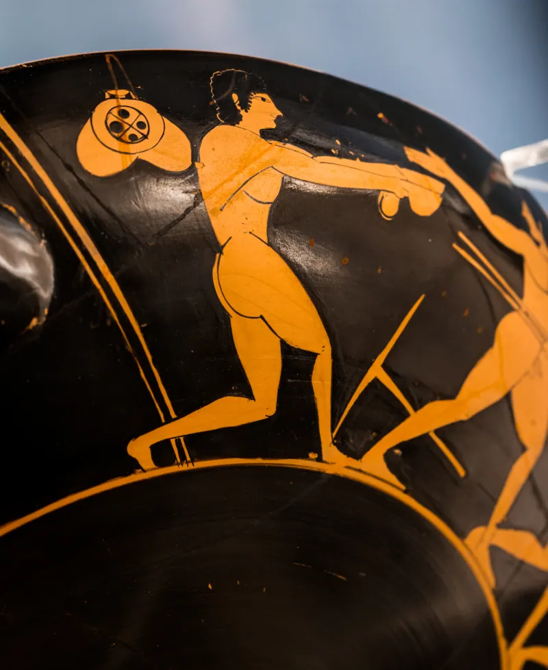 Poseidon Painter - Arv 136 3 - Satyr Carrying Pointed Amphora - Athletes - München As 2613 - 