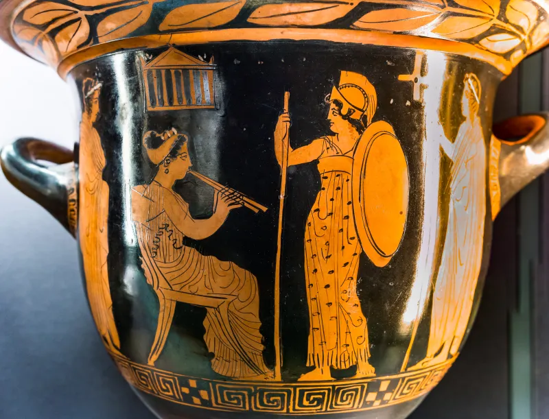 Pothos Painter - Arv 1190 30 - Pyrriche - Draped Youths - Wien Khm As Iv 732 - 