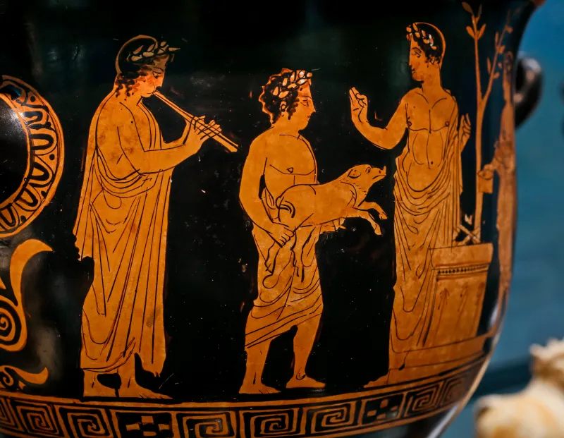 Pothos Painter - Arv 1190 Extra - Sacrifice Of Piglet To Apollon - Youths - München As - 