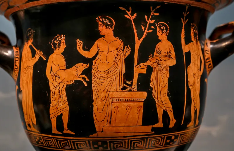 Pothos Painter - Arv 1190 Extra - Sacrifice Of Piglet To Apollon - Youths - München As - 