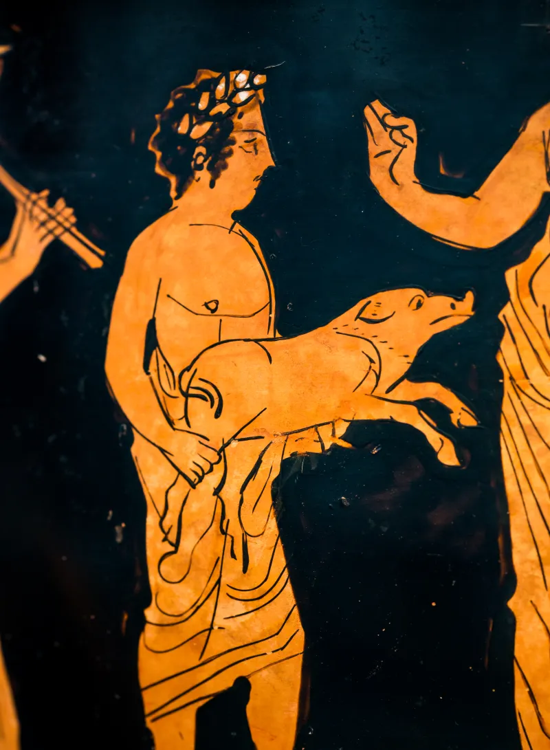 Pothos Painter - Arv 1190 Extra - Sacrifice Of Piglet To Apollon - Youths - München As - 