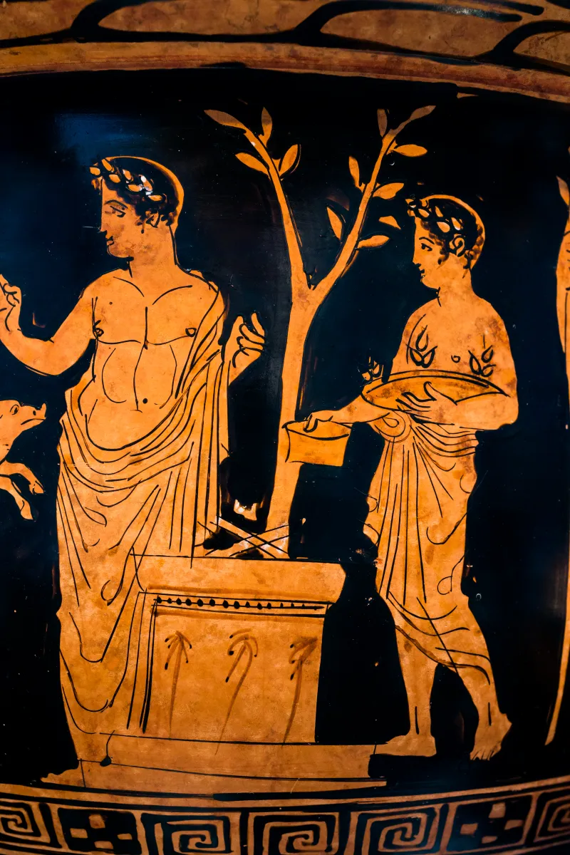Pothos Painter - Arv 1190 Extra - Sacrifice Of Piglet To Apollon - Youths - München As - 
