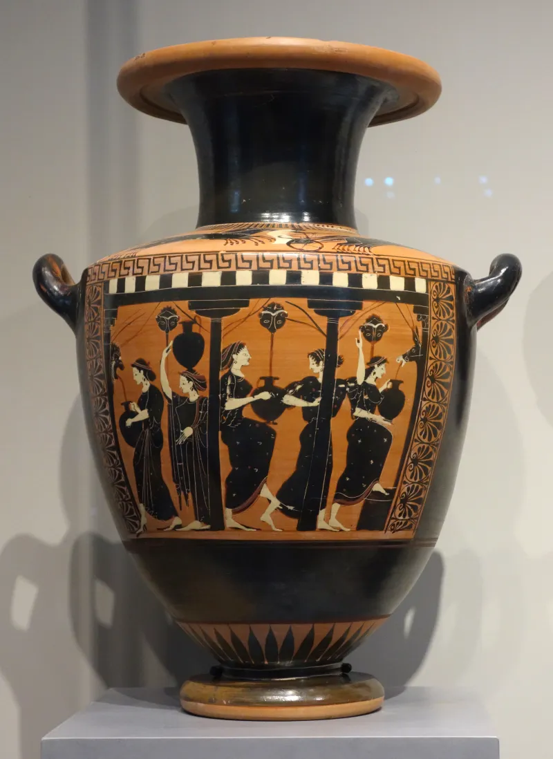Black-Figure Hydria Women At Fountain House (Boston Mfa 
