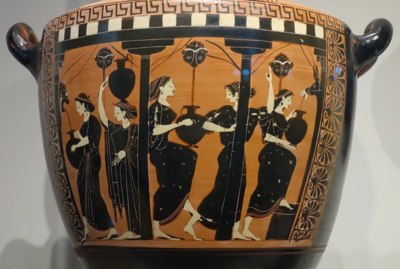 Black-Figure Hydria Women At Fountain House (Boston Mfa 