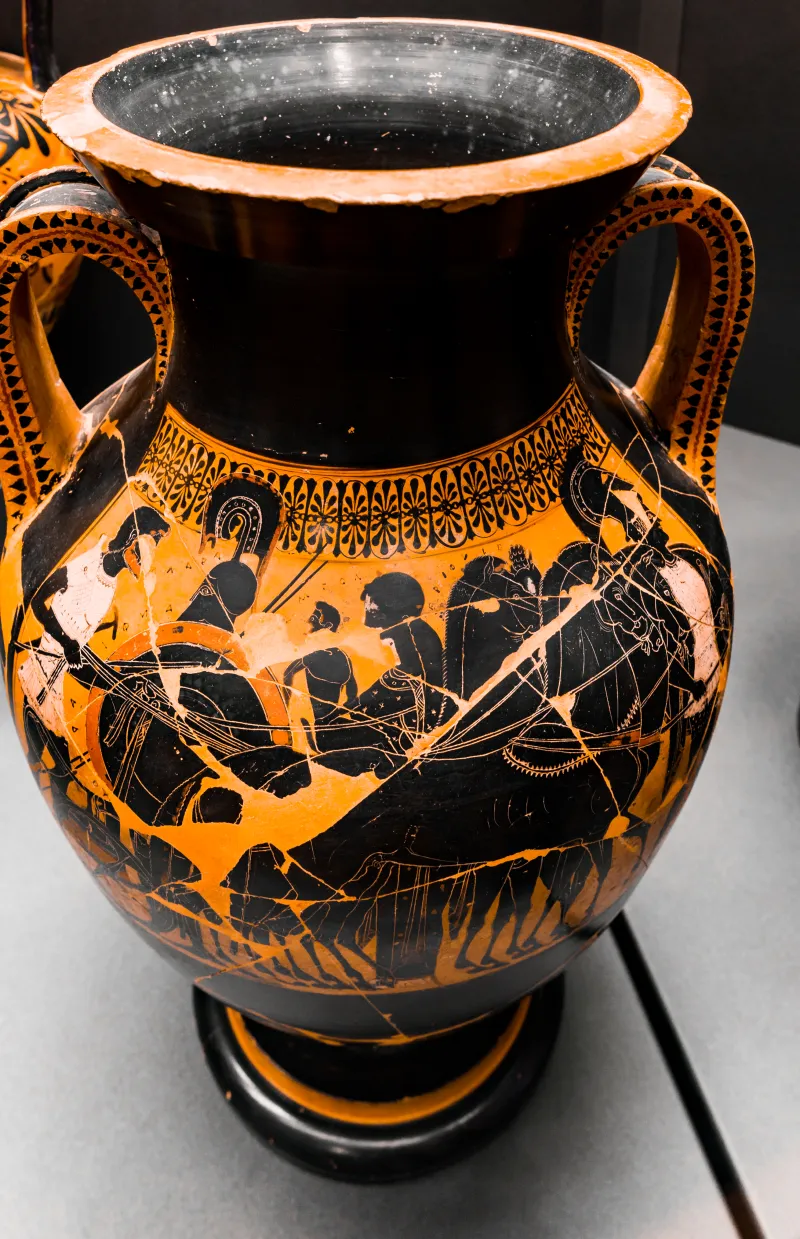 Priamos Painter - Abv 330 1 - Amphiaraos Departing - Artemis Mounting Chariot - Chiusi Man 1794 - 